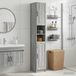 Maison Exclusive Armoire de salle de bain exclusive, modèle UTRECHT, avec étagère ouverte, finition gris Sonoma