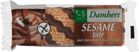 Damhert Sesambar Chocolate Gluten Free 45 Grams