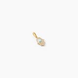 Histoire d'Or Fatima Pendentif Fatima Argent Doré A L'Or 750/1000 Oxyde De Zirconium