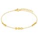 Lucardi - Dames Stalen goldplated armband met hanger plat/rond