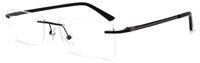 Solidchoice - Lunettes rectangulaires légères pour hommes avec design sans monture