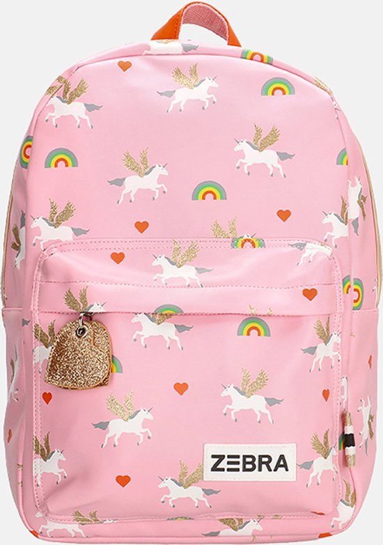Zebra Trends Rugzak / Schooltas - Unicorn - 10 Liter - Roze Print