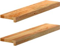 vidaXL - Vensterbanken - 2 st - 70x15x2 cm - massief eikenhout - lichtbruin