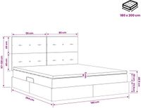 vidaXL Bed met Matras en Hoofdeinde Roze 180 x 200 cm Fluweel