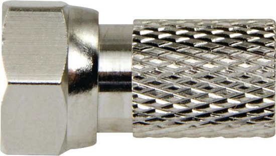 Macab F4331114 F-Connector 2.5 mm Male Metaal Zilver/Zilver