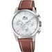 Lotus 18990/1 Heren Polshorloge Chronograaf Leer Bruin/Wit