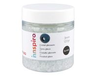 INNSPIRO Glazen stenen, rond, geglazuurd, wit, 3,0 mm, 8/0, 120 g.