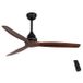 Cecotec 05949 Walnut Ceiling Fan - 132cm, 3 Speeds, Timer
