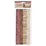 Stamperia Set van 4 vellen de tela Vintage Library 30x30cm