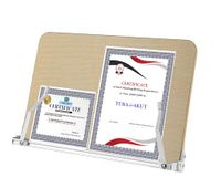 TUKA-i-AKUT Boekenstandaard van hout + aluminium, 12-voudig verstelbare hoeken, flexibele paperclips, opvouwbare leesstandaard, draagbare schrijfondersteuning voor boek, tablet, laptop, 41 x 28 cm