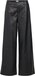 Object Objmelba Lisa Wide Coated Pant - Zwart - Maat 40