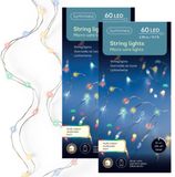 Lumineo Guirlande lumineuse - 60 LED Lampes - Coloré - 295 cm
