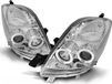 Viking Choice Koplampen dual halo rims TOYOTA YARIS 06-09 ANGEL EYES CHROOM