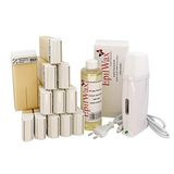 EpilWax Royal Ontharingsset, Professionele waxverwarmer, 12 Roll-On Wax 100 ml Wit, 100 ontharingsstrips, 250 ml After Wax Oil