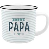 GRUSS & CO XL-mok motief "Papa" | lievelingsbeker van porselein, mok met spreuk, 55 cl, met cadeaulint | cadeau voor papa, Vaderdag | 74171