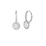 Bibei BIPE073 Boucles d'oreilles créoles pour femmes en argent sterling 925 avec zircon cubique