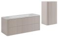 3xE living Ensemble salle de bain vasque + demi-colonne 120 cm, cachemire