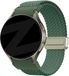 Bandz Gevlochten nylon bandje 'Easy fit' - Groen - Geschikt voor Samsung Galaxy Watch 7/6/5/4