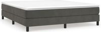 vidaXL Boxspringbedframe 180x200 cm Fluweel Donkergrijs