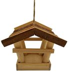 Dehner Natura voederhuis voor wilde vogels, ca. 27 x 27 x 25 cm, dennen/grenenhout, bruin