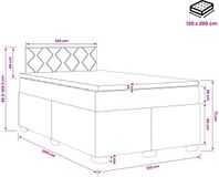 vidaXL Boxspringbed met matras en LED Roze 120 x 200 cm fluweel