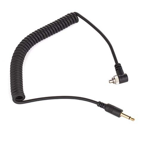 VHBW Blitz PC Sync kabel flitskabel synchrone kabel op 3,5 mm compatibel met Yongnuo RF-602TX studioflitsing, externe flitser