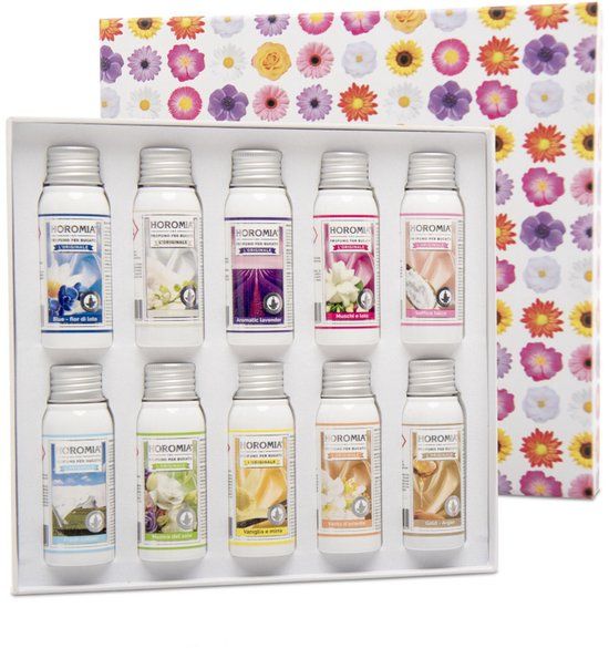 Horomia Wasparfum Proefpakket - 10 x 50ml - Fiori - Wasparfum Geschenkset