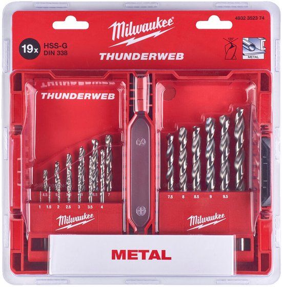 Milwaukee 4932352374 19-delige Metaalboren Set in Cassette