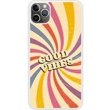 Apple iPhone 11 Good vibes Verstevigd hoesje met sublimatie bedrukking