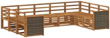 vidaXL - Bank loungeset - 7-delig - Naturel - Massief Acacia Hout