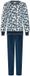 Pastunette Nordic Bloom Pyjama Velours Fleece Blanc/Bleu Fleuri Taille 44