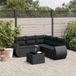 Prolenta Maison Exclusive - 6-delige tuinmeubelset met sofa en kussens, zwart, van polyrotan