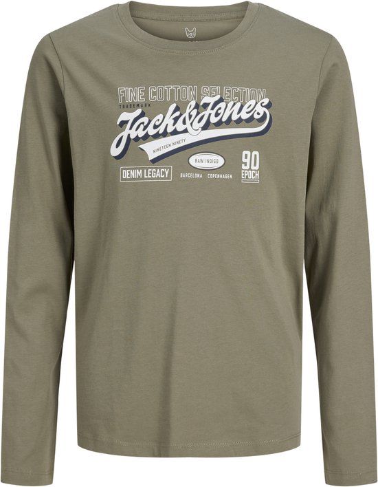 JACK&JONES JUNIOR - JJELOGO TEE LS O-NECK 2 COL AW26 SN JNR Jongens T-shirt