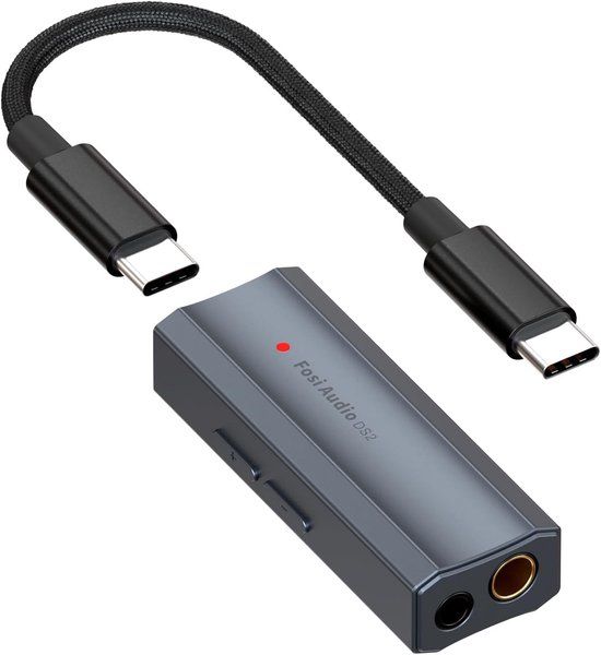 Fosi Audio DS2 USB C naar AUX Koptelefoonversterker DAC Dongle 3.5mm