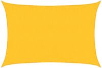 vidaXL Zonnezeil 160 g/m² rechthoekig 3,5x4,5 m HDPE geel