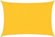 vidaXL Zonnezeil 160 g/m² rechthoekig 3,5x4,5 m HDPE geel