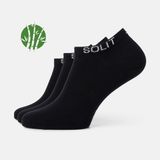 SOLIT socks Bamboe Enkelsokken die niet afzakken - Maat 39-42 - Zwart - 3 paar