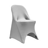 RCZ Décor 4267us Opvouwbare Spandex Stoel Cover: 45cm x 77cm | Zilver | 1 st