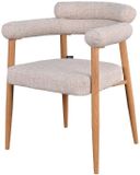 DÉJA Living Eetkamerstoel Lidingö - Beige/Naturel Stof - Set van 2