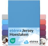 etérea Himmlische Qualität etérea Jersey Hoeslaken 200x220 - Lichtblauw