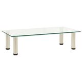 vidaXL TV meubel 60x35x17 cm gehard glas transparant