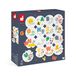 Janod Pure Le Mie Prime Letterpuzzel 28 stuks + 26 cijfers van hout – leer het alfabet – multisensorisch speelgoed – vanaf 24 maanden, J08045, meerkleurig