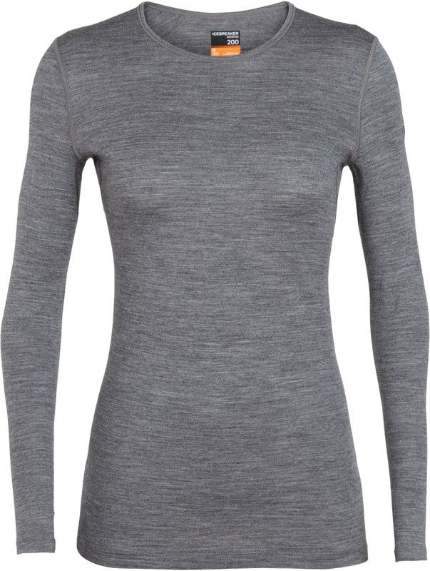 Icebreaker 200 Oasis Longsleeve Crew Shirt Dames - gritstone heather - Maat: one size