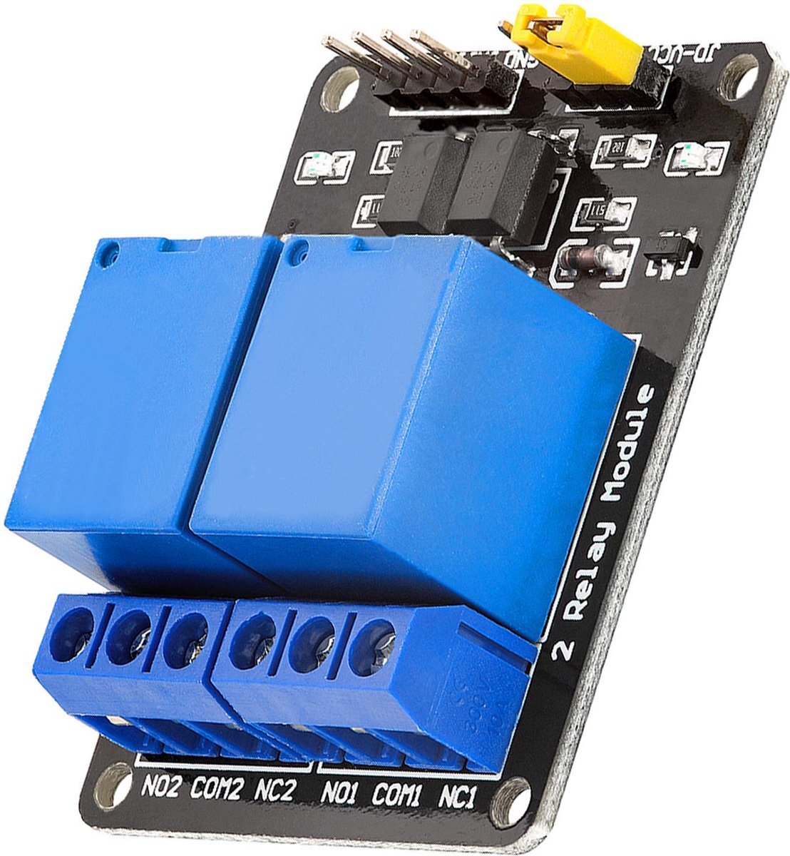 AZ Delivery 2-Relay Module 5V met Optocoupler Low-Level-Trigger compatibel met Arduino Inclusief E-Book!