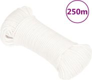 vidaXL Boottouw 3 mm 250 m polypropyleen volwit