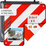 Merkloos Waarschuwingsbord voor Fietsendrager en Campers
