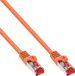 InLine Patchkabel, S/FTP, Cat.6, 250 MHz, PVC, koper, oranje, 1,5m