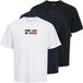 JACK&JONES ESSENTIALS T-shirt homme JJECORP GRAPHIC TEE SS O-3PK MP NOOS - 3 pièces - Sky Captain Pack:W. Black+White - Coton - Taille XXL