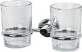 Spirella Atlantic Badkamer Beker met Houder – Wandbevestiging met Schroef of Lijm – Staal en Glas – Badkamer Organizer