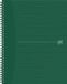 Oxford Origin spiraalschrift, ft A4+, 140 bladzijden, geruit 5 mm, groen 5 stuks
